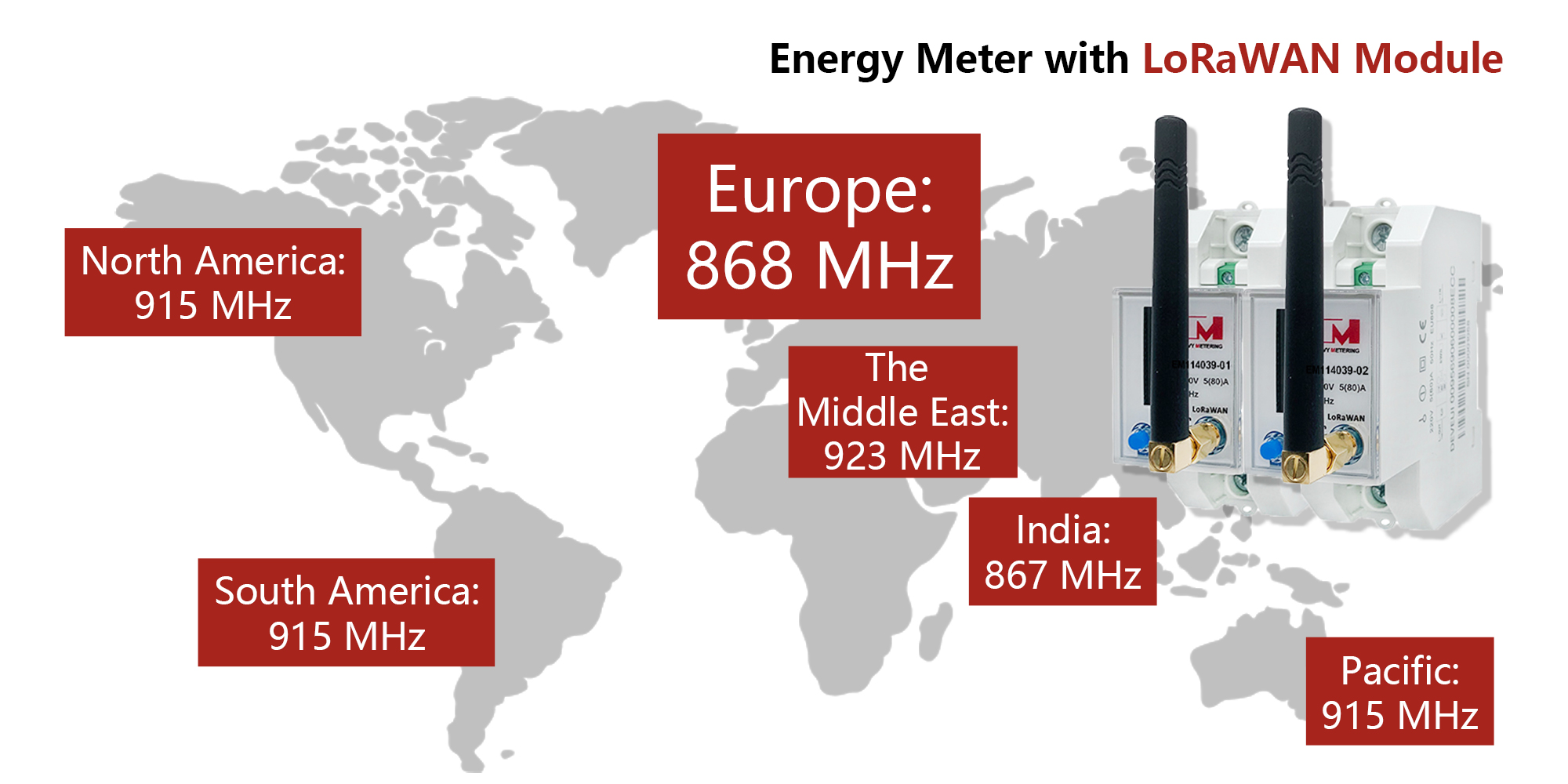 EM114039-02 LoRaWAN DIN Rail Energy Meter single-phase energy monitoring With a built-in LoRaWAN® module