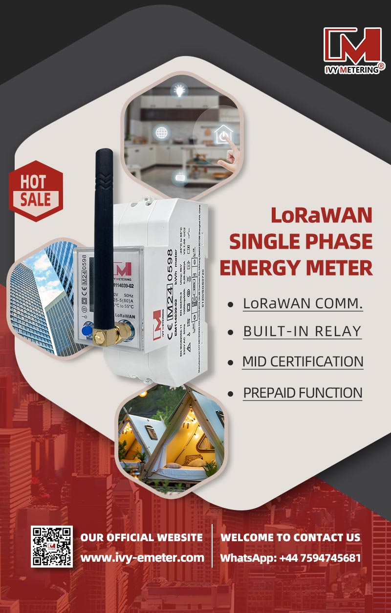 EM114039-02 LoRaWAN Energy Meter Preaid LoRa Smart Electricity Meters