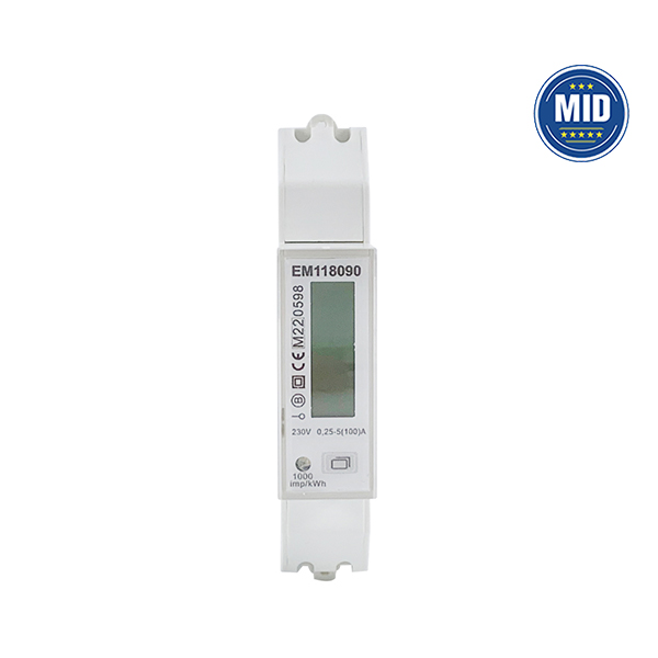 EM118089 90 91 1 Phase Din Rail Mounted RS485 Bidirectional Power Meter With PV Solar Monitoring System