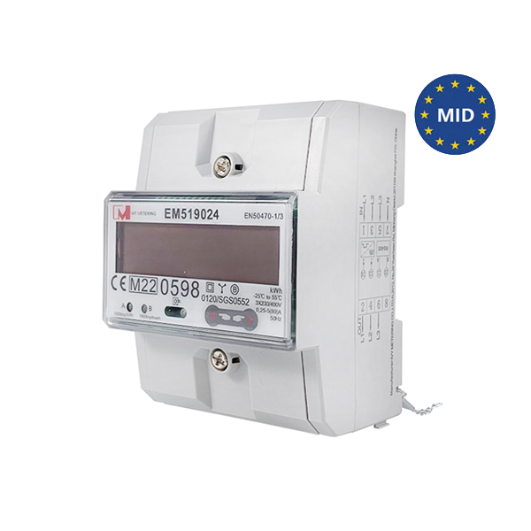 EM519024 MID Certificate 3 Phase Multi Functional KWH Energy Meter For EV Charger