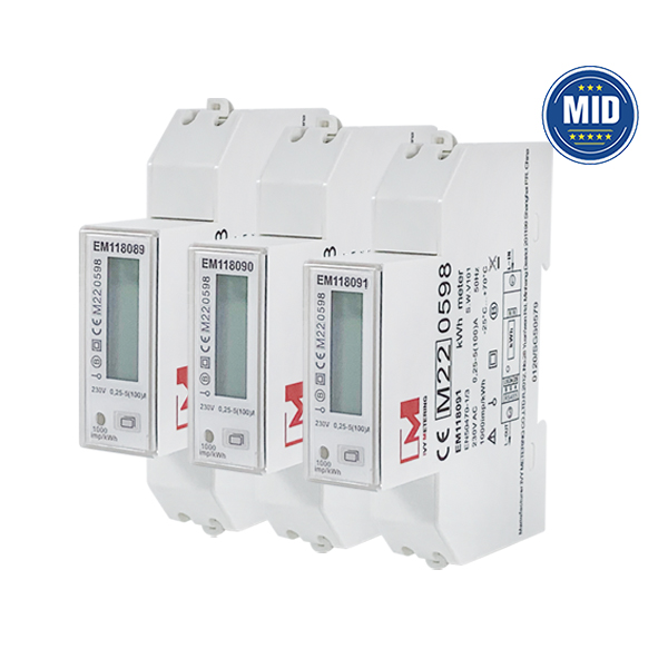 EM118089/90/91 1 Phase Digital LCD Electricity Consumption Monitor RS485 Modbus Energy Meters