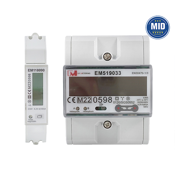 Eichrecht 1/3 Phase RS485 Modbus Bi-directional Energy Meter for EV Charging Metering Solutions