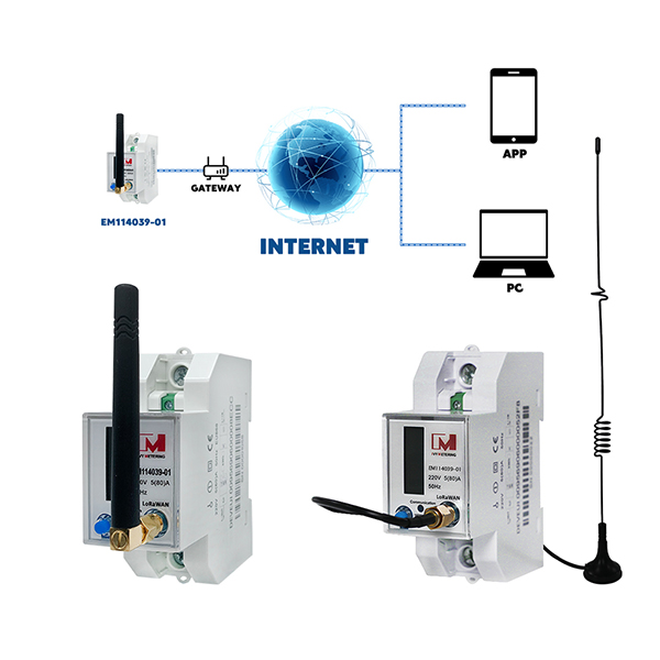 EM114039-01 Single Phase Remote Electricity Monitoring LoRa Energy Meter LoRaWAN Communication