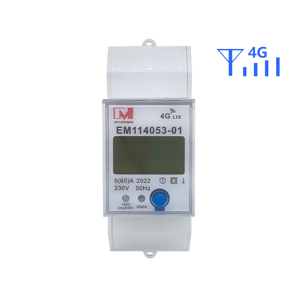 EM114053-01 GPRS 4G or LTE connectivity Smart Energy Meter Single Phase Wattmeter Digital Display Watt Hour Meter
