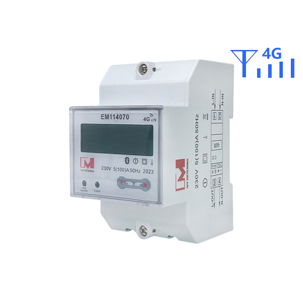 EM114070 STS Single Phase Two Wire Smart Energy Meter GPRS / RS485 / Bluetooth / Power Meter Prepaid Watt Hour Meter