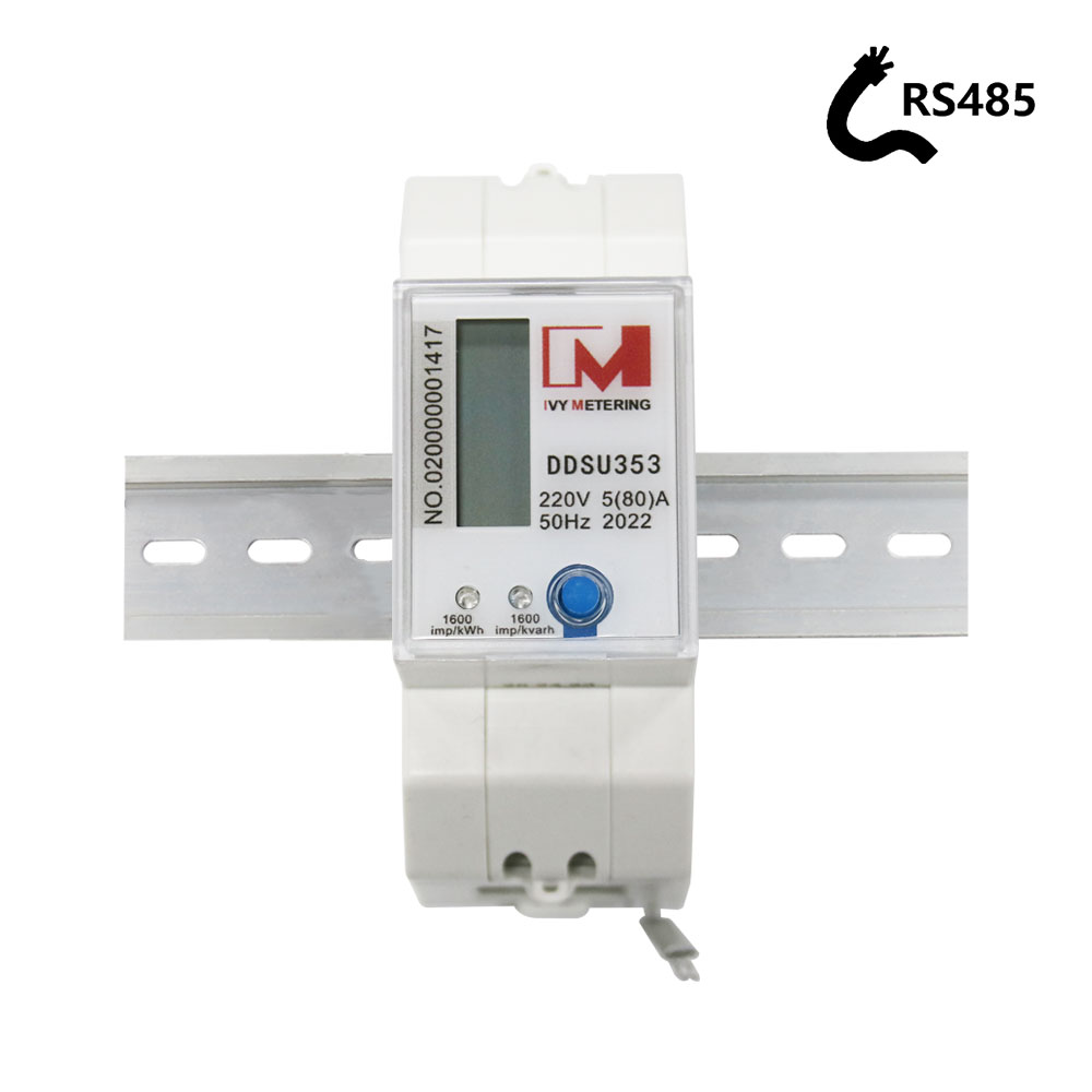 EM113016-04 Modbus 1 Phase Digital Energy Meter DLT645 LCD display RS485 Power Consumption Meter