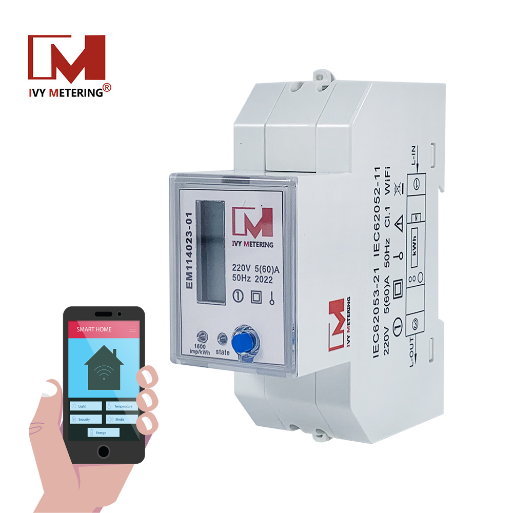 EM114023-01 WiFi Smart Energy Meter Single Phase Power Meter DIN Rail Electricity Meter Smart Home Watt Hour Meters