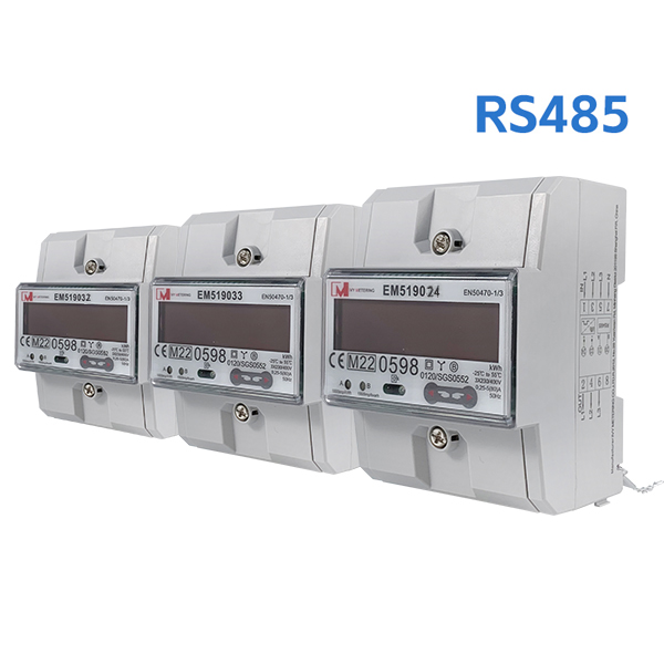 EM519032 33 24 3 Phase DIN Rail RS485 Modbus Bidirectional Energy Meter  For EV Charging PV Solar System