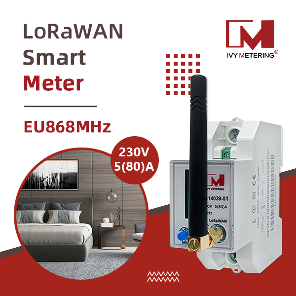 [sub metering for tenants]EM114039-01 Prepaid postpaid LoRaWAN Smart Electric Energy Meter For Remote Control System